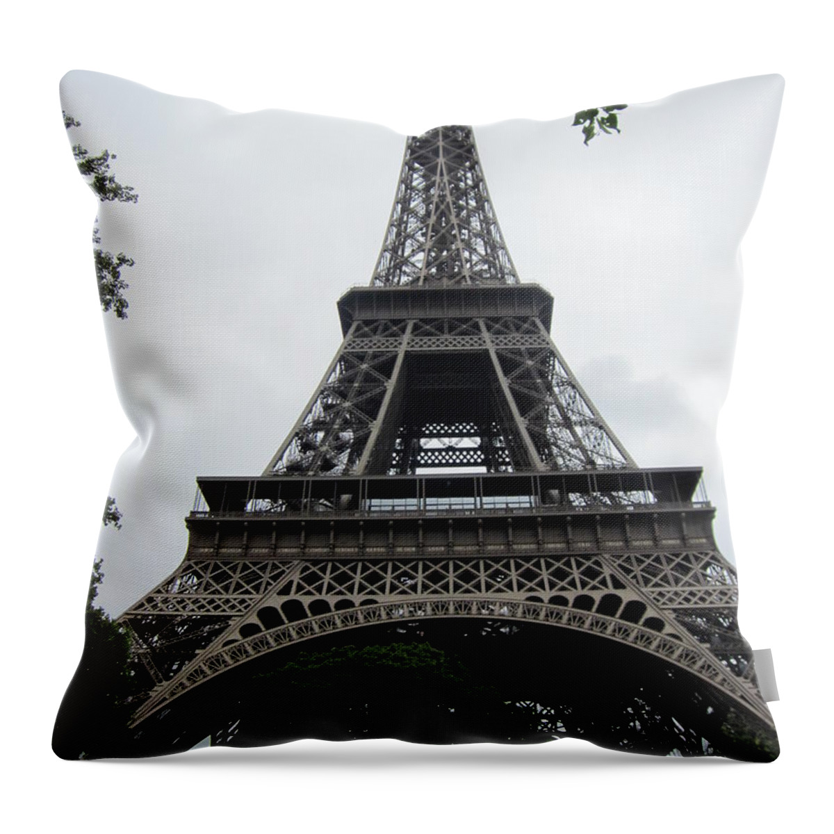 Eiffel Throw Pillow featuring the photograph Eiffel Tower by Pema Hou