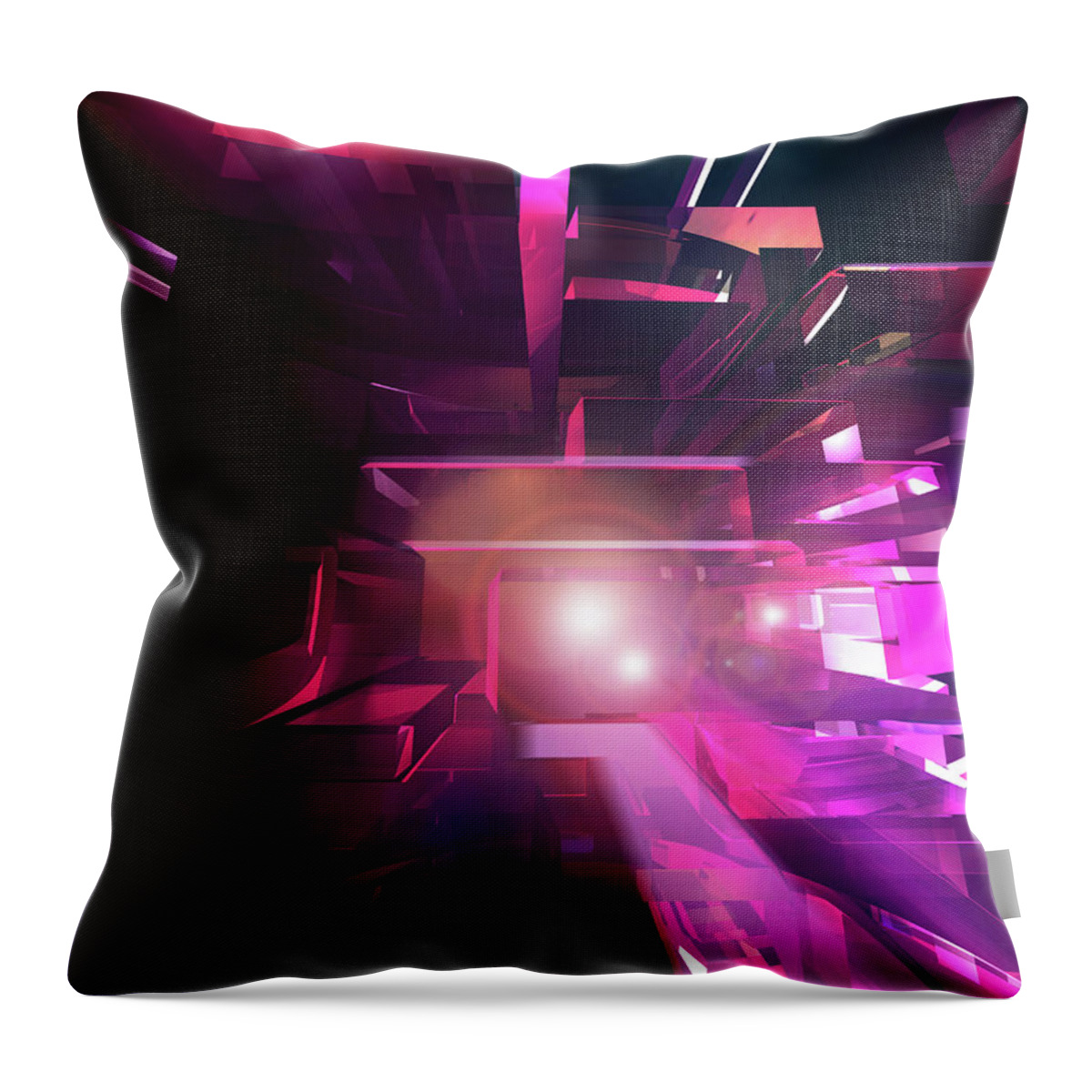 Purple Throw Pillow featuring the photograph Electric 02 by Mina De La O