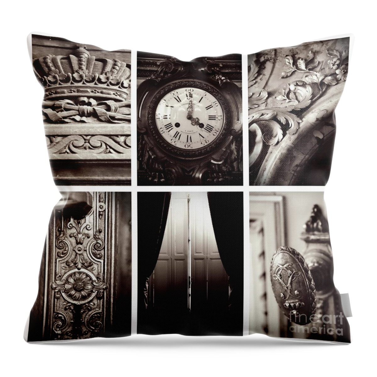 Elegant Throw Pillow featuring the photograph Elegant Elements Collage by Carol Groenen