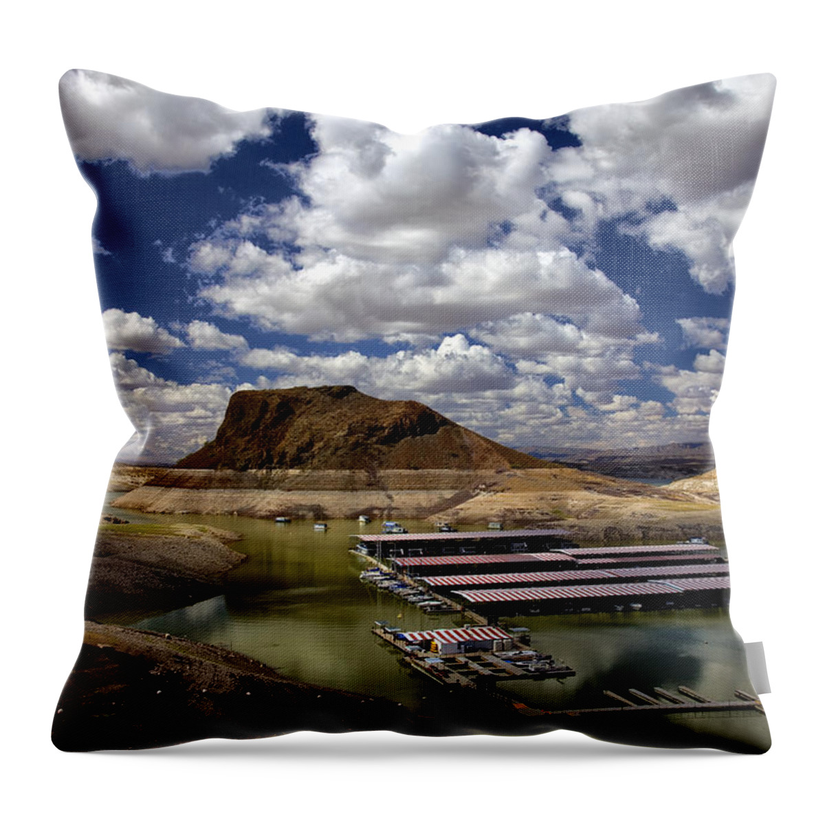 New Mexico Throw Pillow featuring the photograph Elephant Butte Lake View by Diana Powell