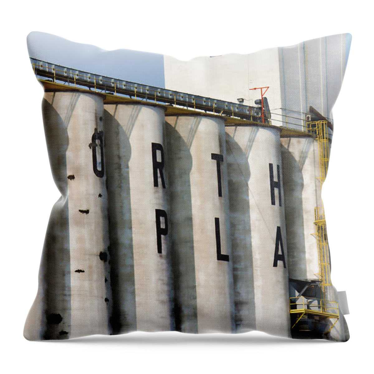 Grain Elevator Throw Pillow featuring the photograph Elevator by Sylvia Thornton