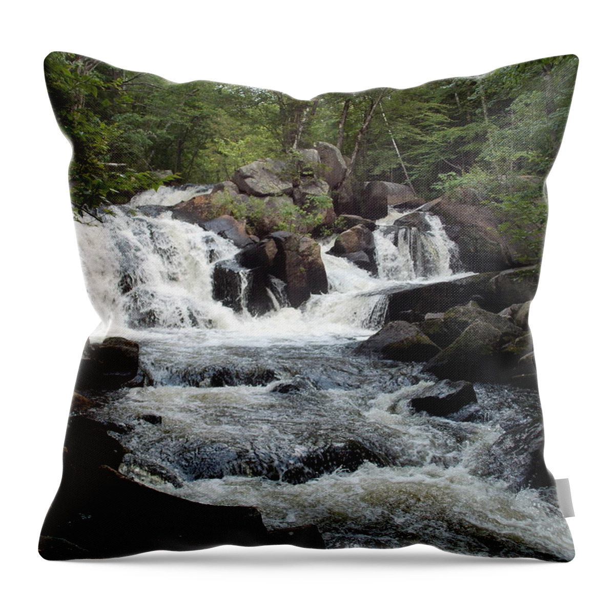 Waterfalls Throw Pillow featuring the photograph Ellis Falls in Maine by Catherine Gagne