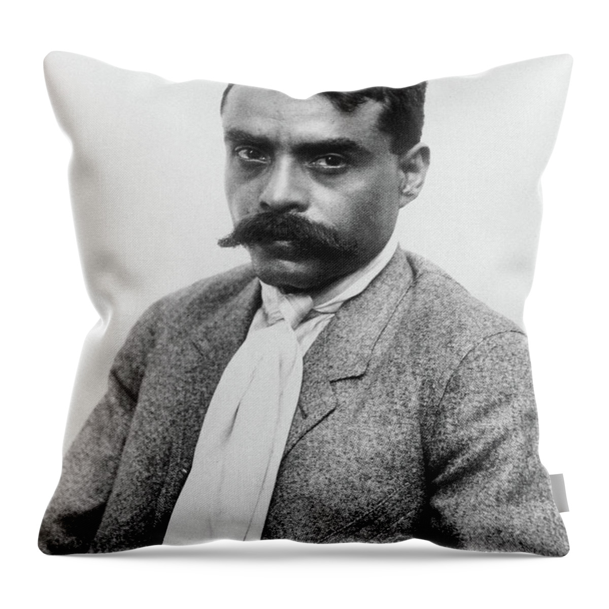 19th Century Throw Pillow featuring the photograph Emiliano Zapata (1879-1919) by Granger