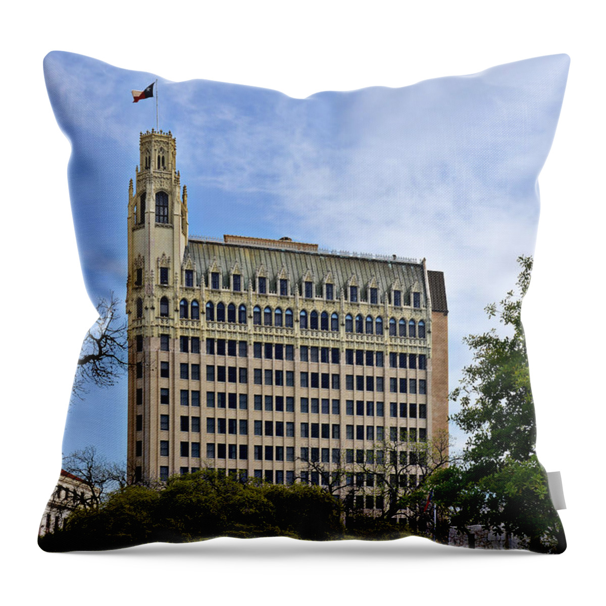 San Antonio Throw Pillow featuring the photograph Emily Morgan Hotel San Antonio by Alexandra Till