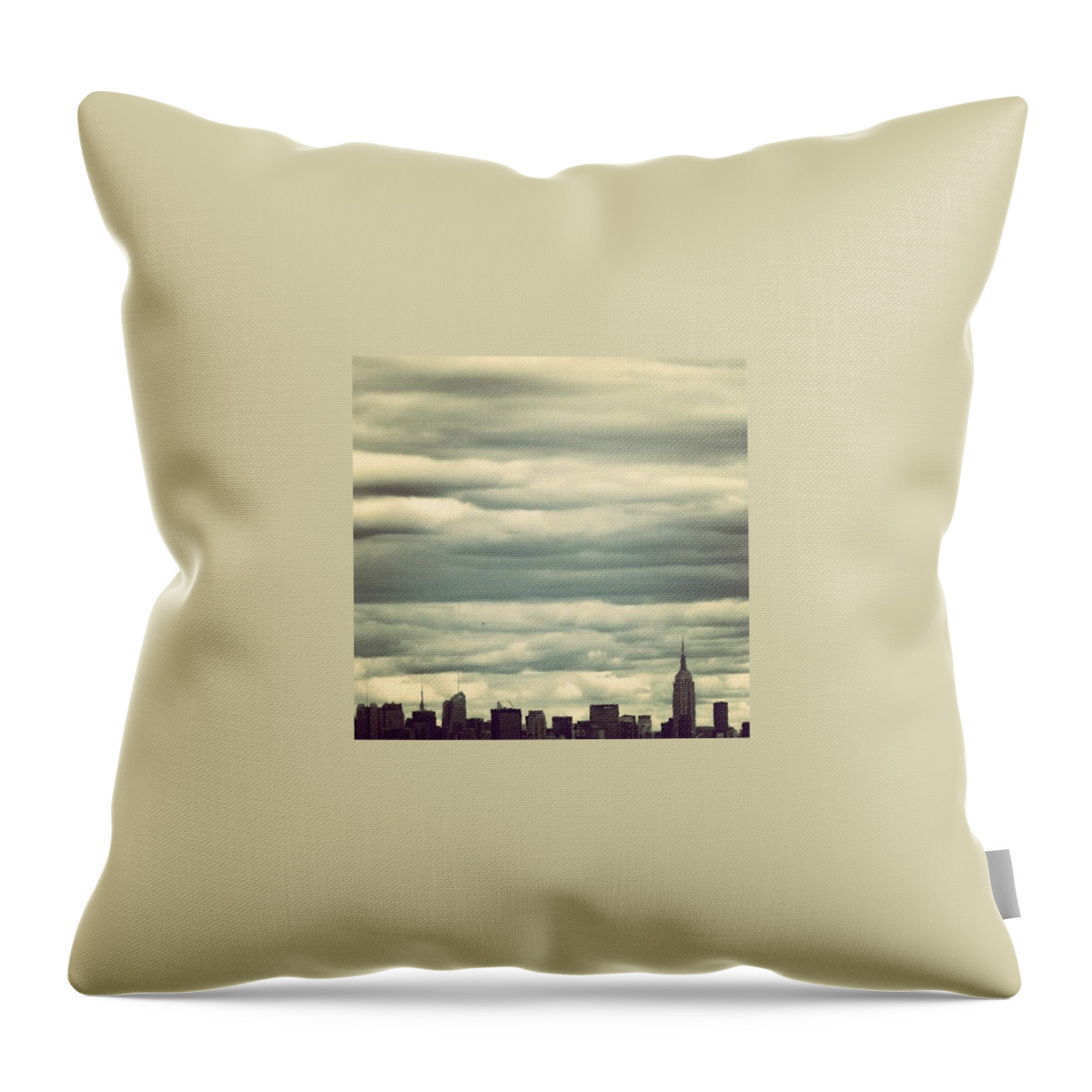  Throw Pillow featuring the photograph Empire State Building by Lorelle Phoenix