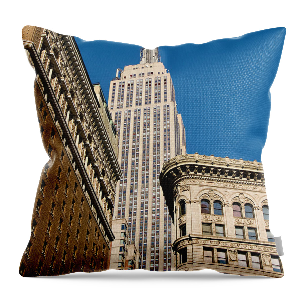 Empire State Building Throw Pillow featuring the photograph Empire State Building by Michael Dorn