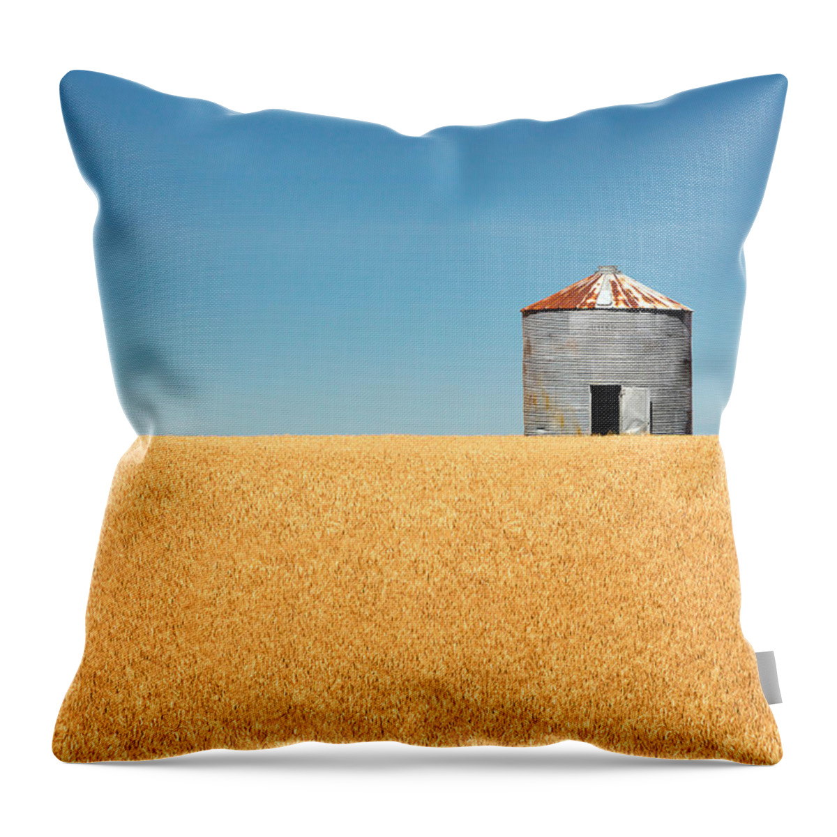 Grain Bin Throw Pillow featuring the photograph Empty Bin by Todd Klassy