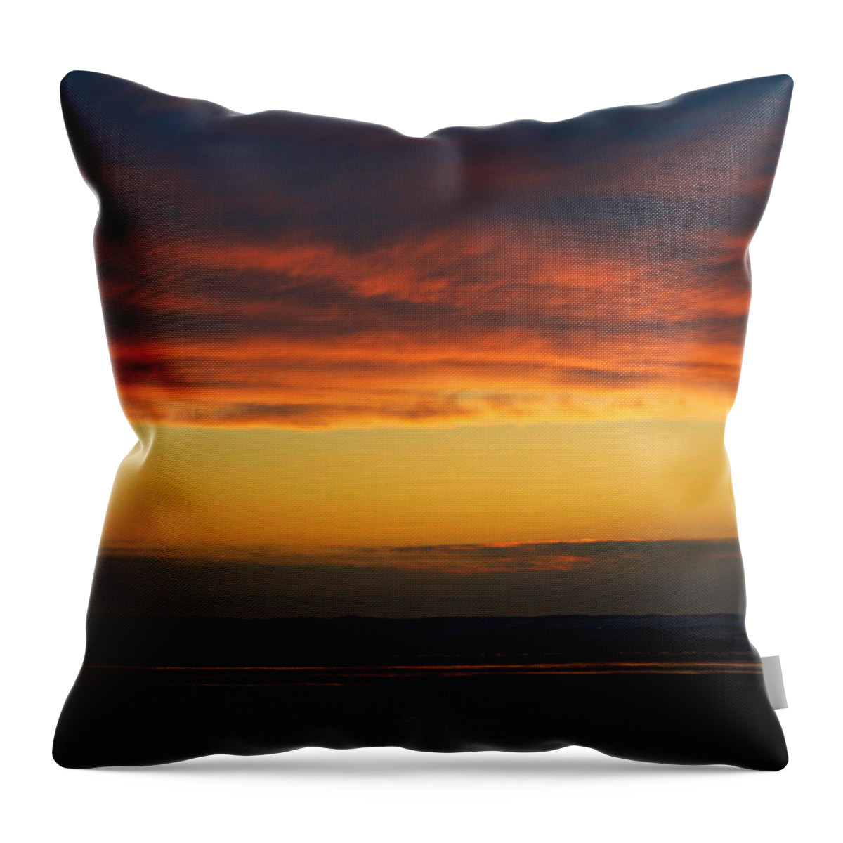 Ocean Throw Pillow featuring the photograph End Of A Perfect Day by Jeanette C Landstrom