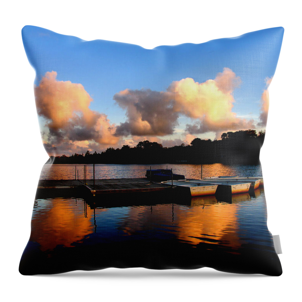 Lake Throw Pillow featuring the photograph End of a Summer Day by Roger Becker