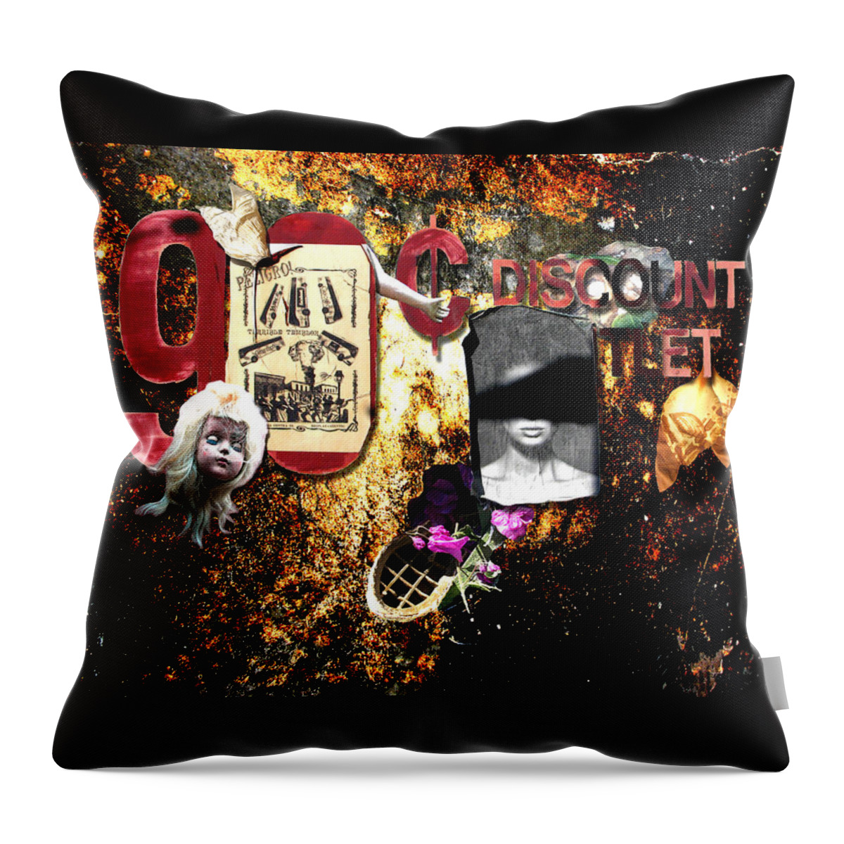 End Throw Pillow featuring the digital art End of the Universe 3 by Lisa Yount