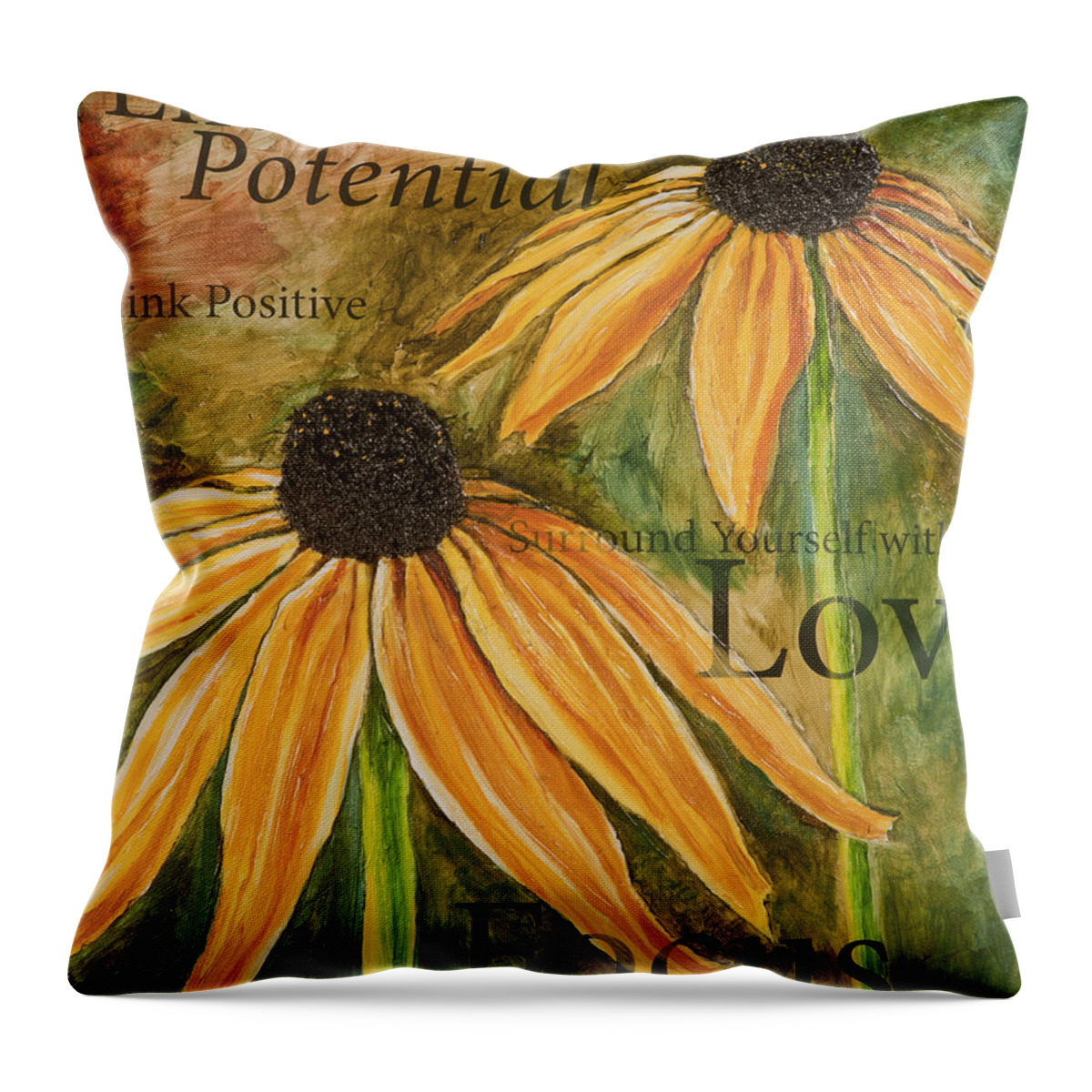 Endless Potential Throw Pillow featuring the painting Endless Potential by Lisa Jaworski