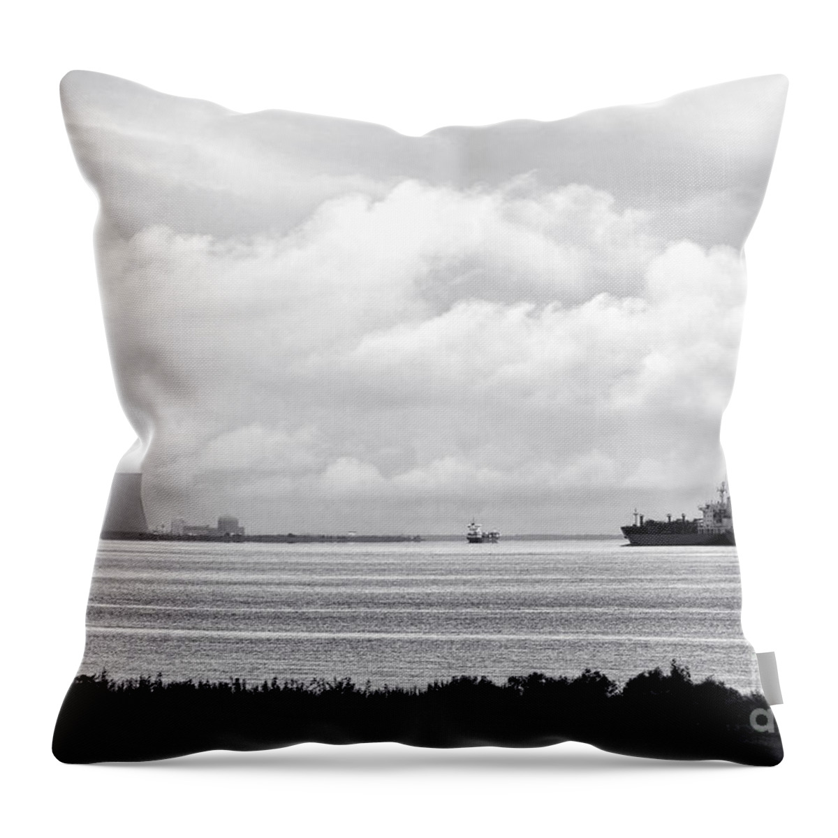 Tankers Throw Pillow featuring the photograph Energies by Olivier Le Queinec