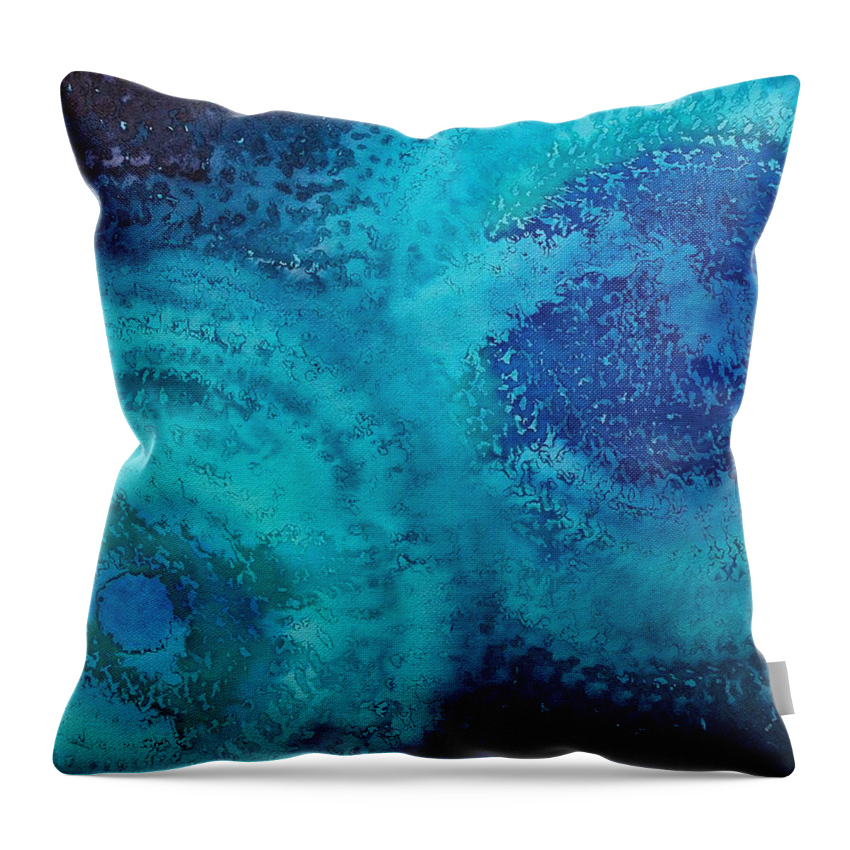 Abstract Throw Pillow featuring the painting Equivalent Space original painting by Sol Luckman