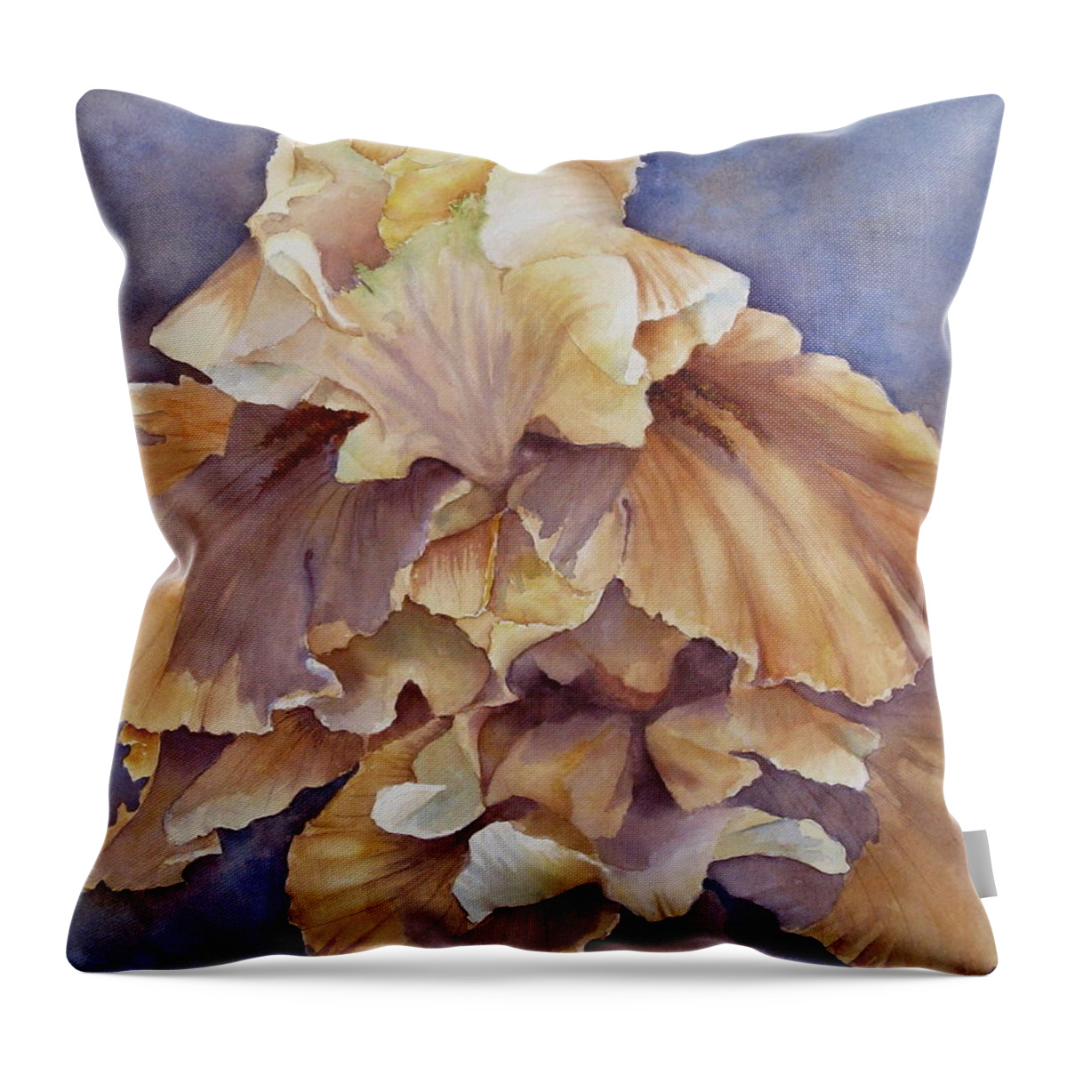 Flower Throw Pillow featuring the painting Eruption II--Flower of Rebirth by Mary McCullah