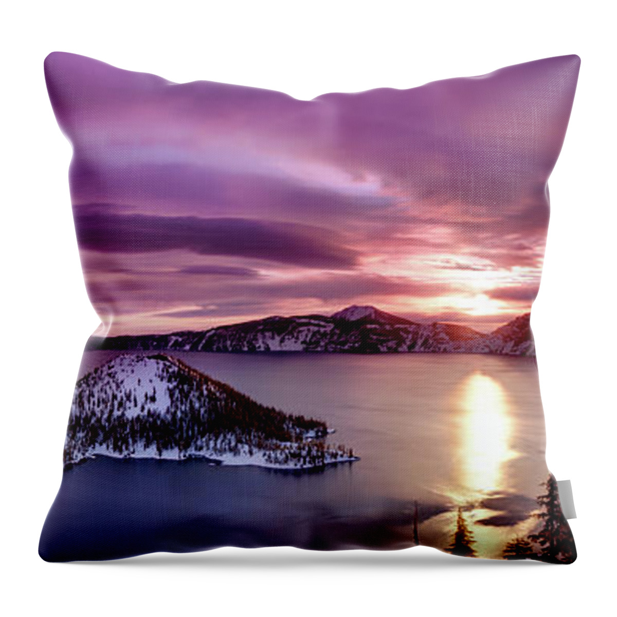 Crater Lake Throw Pillow featuring the photograph Eruption by Vicki Mar Photography