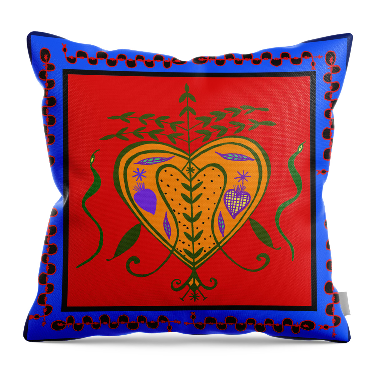 Witchcraft Throw Pillow featuring the digital art Erzulie Freda by Vagabond Folk Art - Virginia Vivier