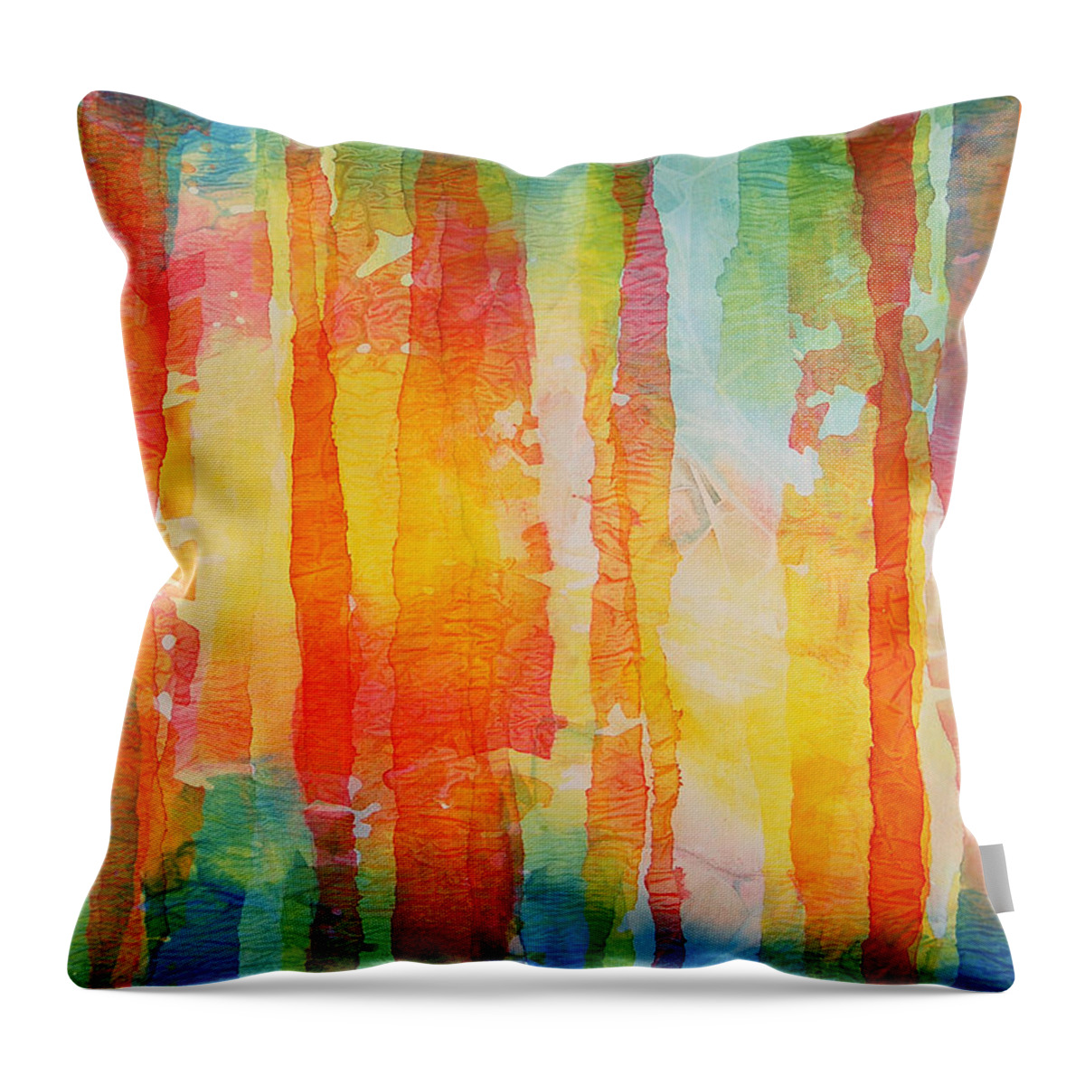 Abstract Throw Pillow featuring the painting Ethereal by Lynda Hoffman-Snodgrass