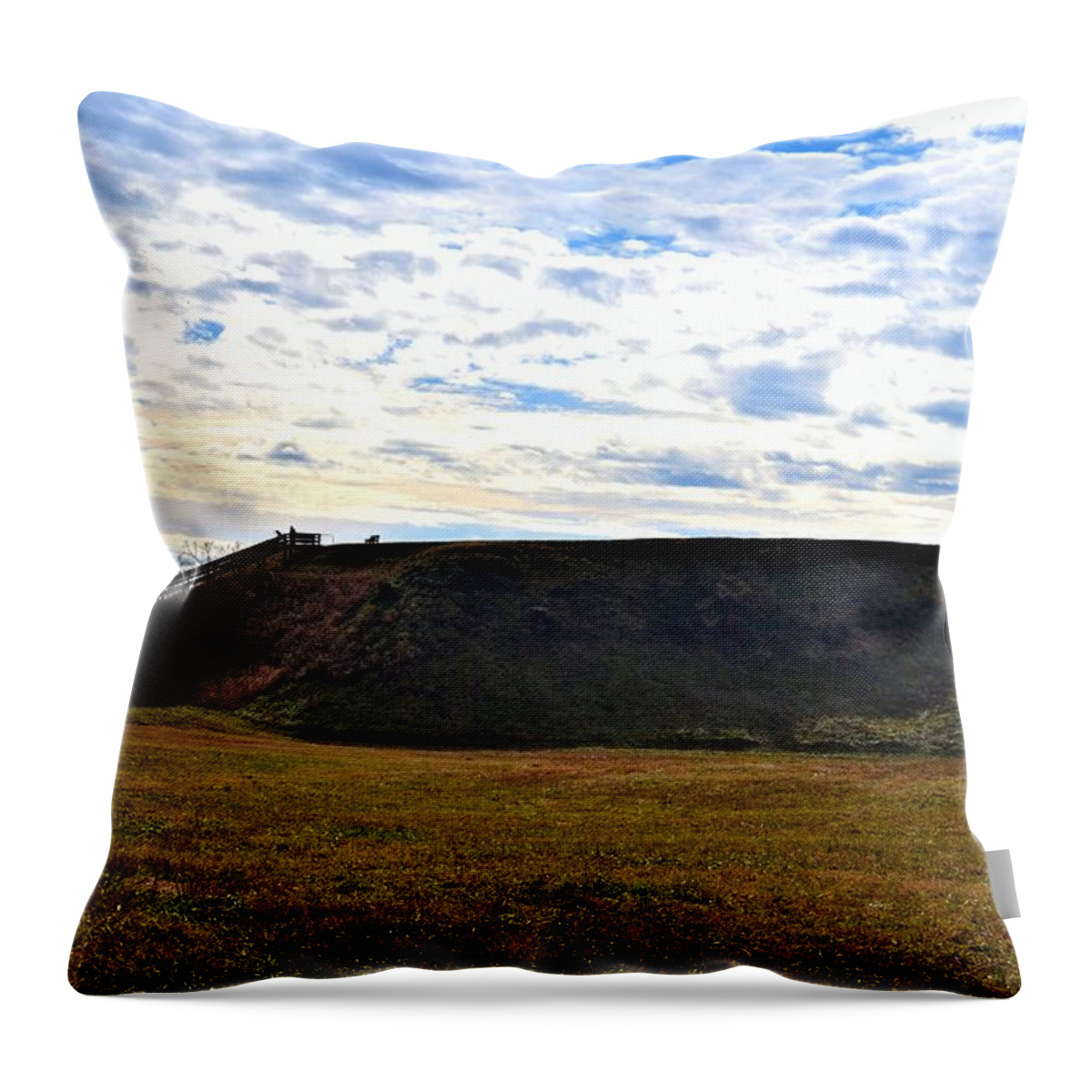 Etowah Indian Mounds Throw Pillow featuring the photograph Etowah Indian Mounds by Tara Potts