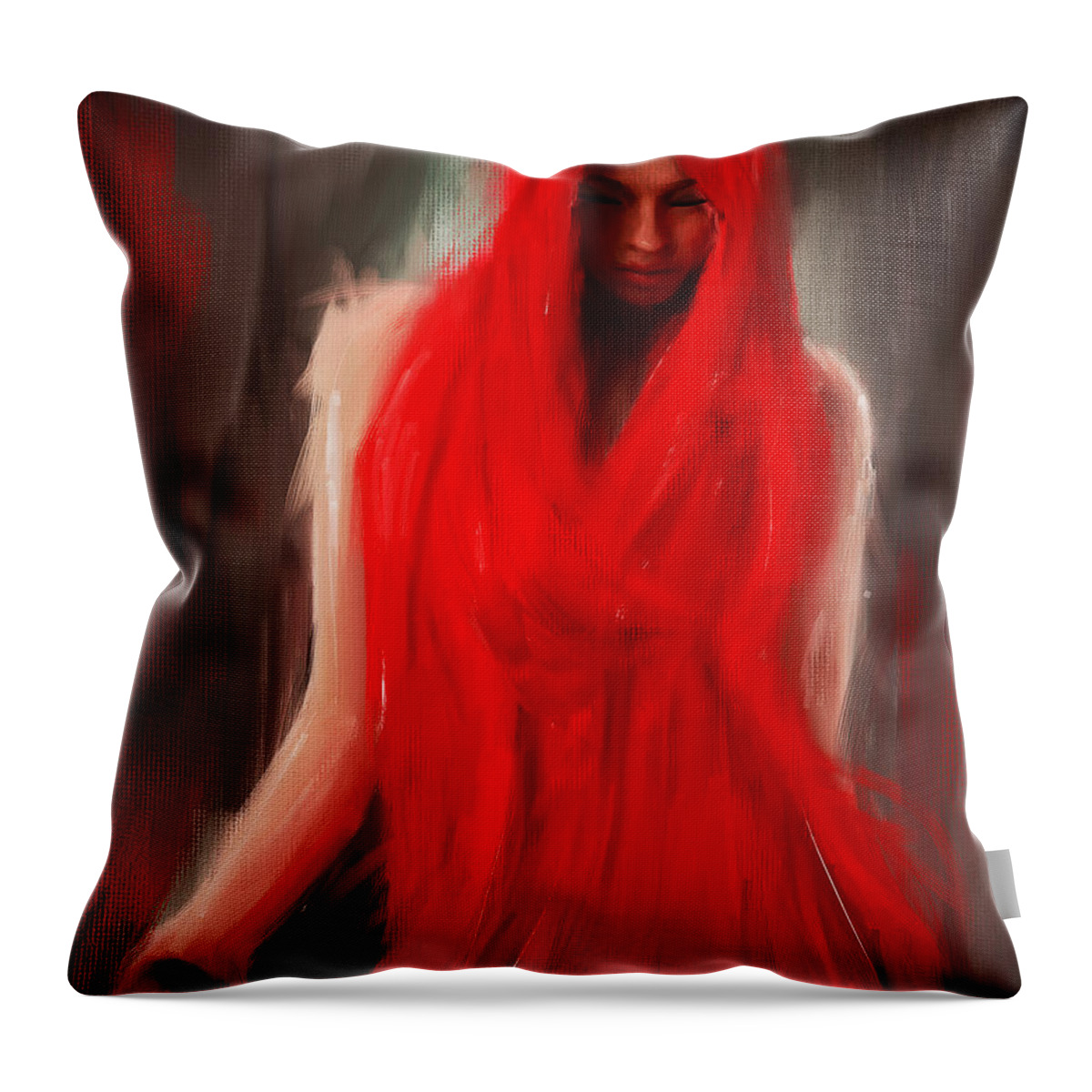 Eve Throw Pillow featuring the painting Eve Within by Lourry Legarde