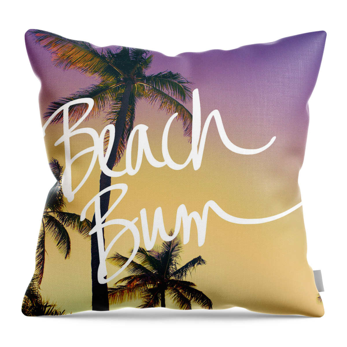 Evening Throw Pillow featuring the photograph Evening Beach Bum by Emily Navas