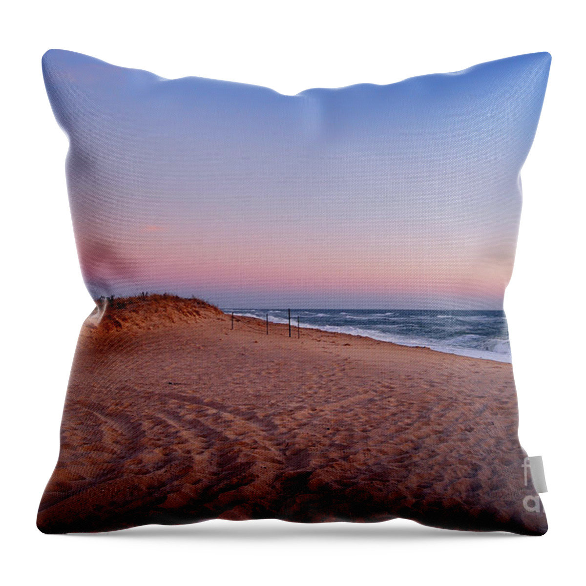 North America Throw Pillow featuring the photograph Evening Beachtime by Sabine Jacobs