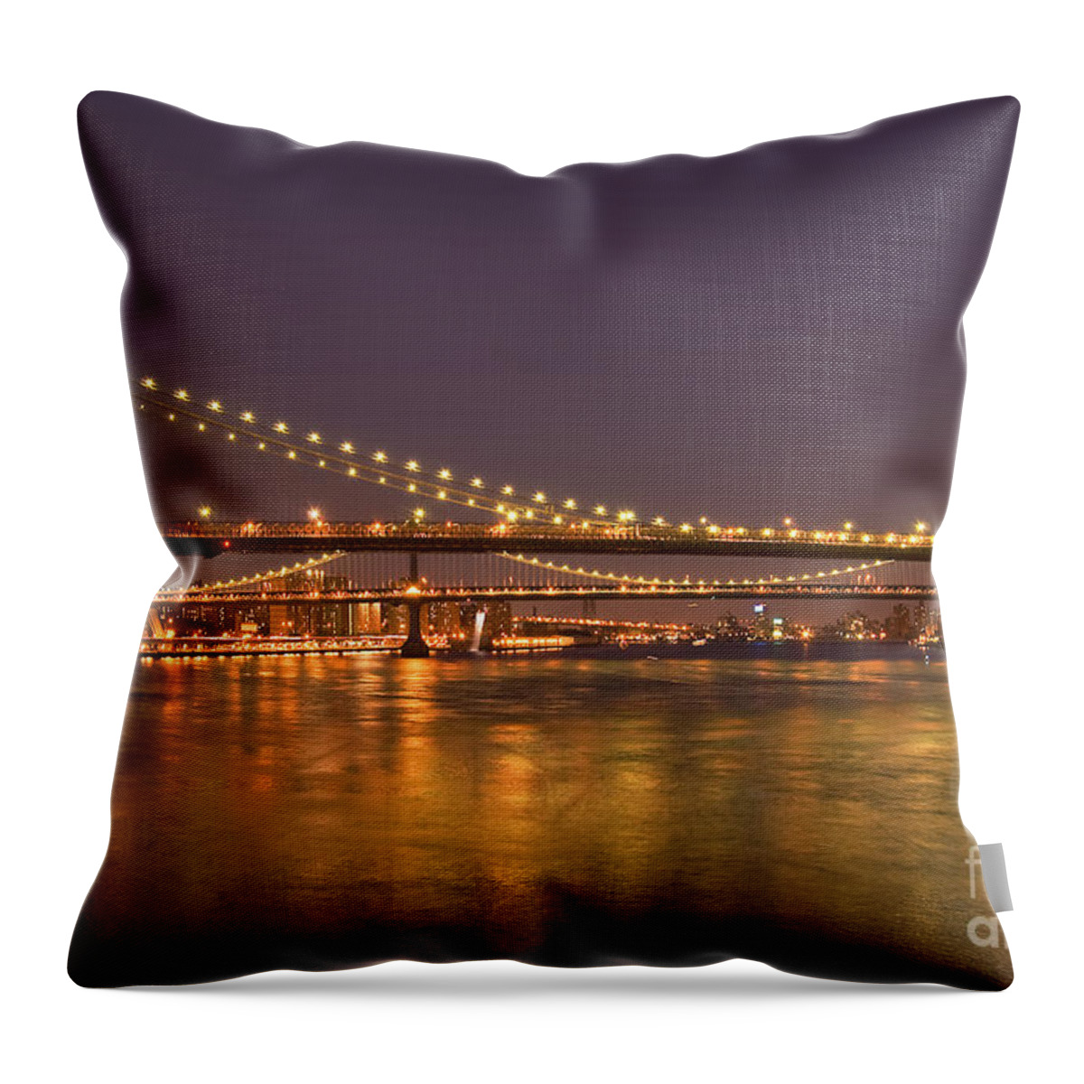 New York City Throw Pillow featuring the photograph Evening II New York City USA by Sabine Jacobs