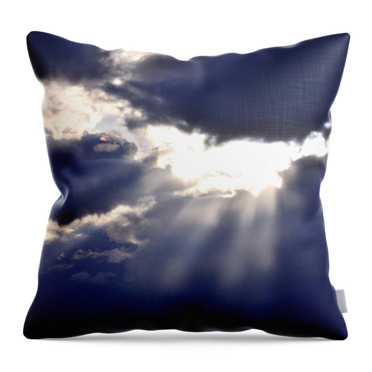 Clouds Throw Pillow featuring the photograph Evening Illumination by Lisa Holland-Gillem