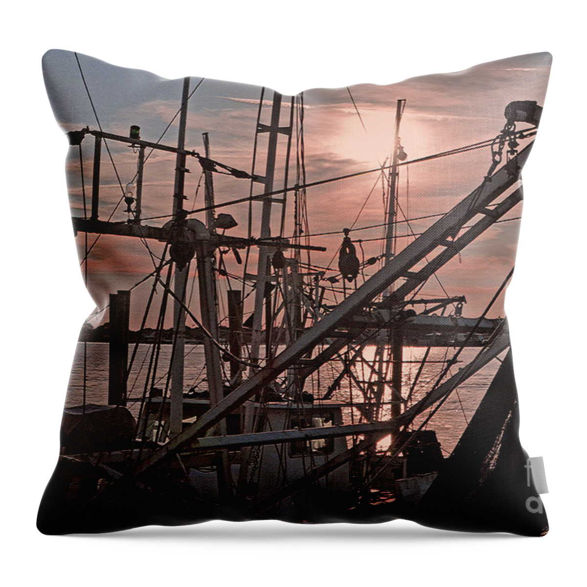 St. Johns River Throw Pillow featuring the photograph Evening time on the St. Johns River by Lydia Holly