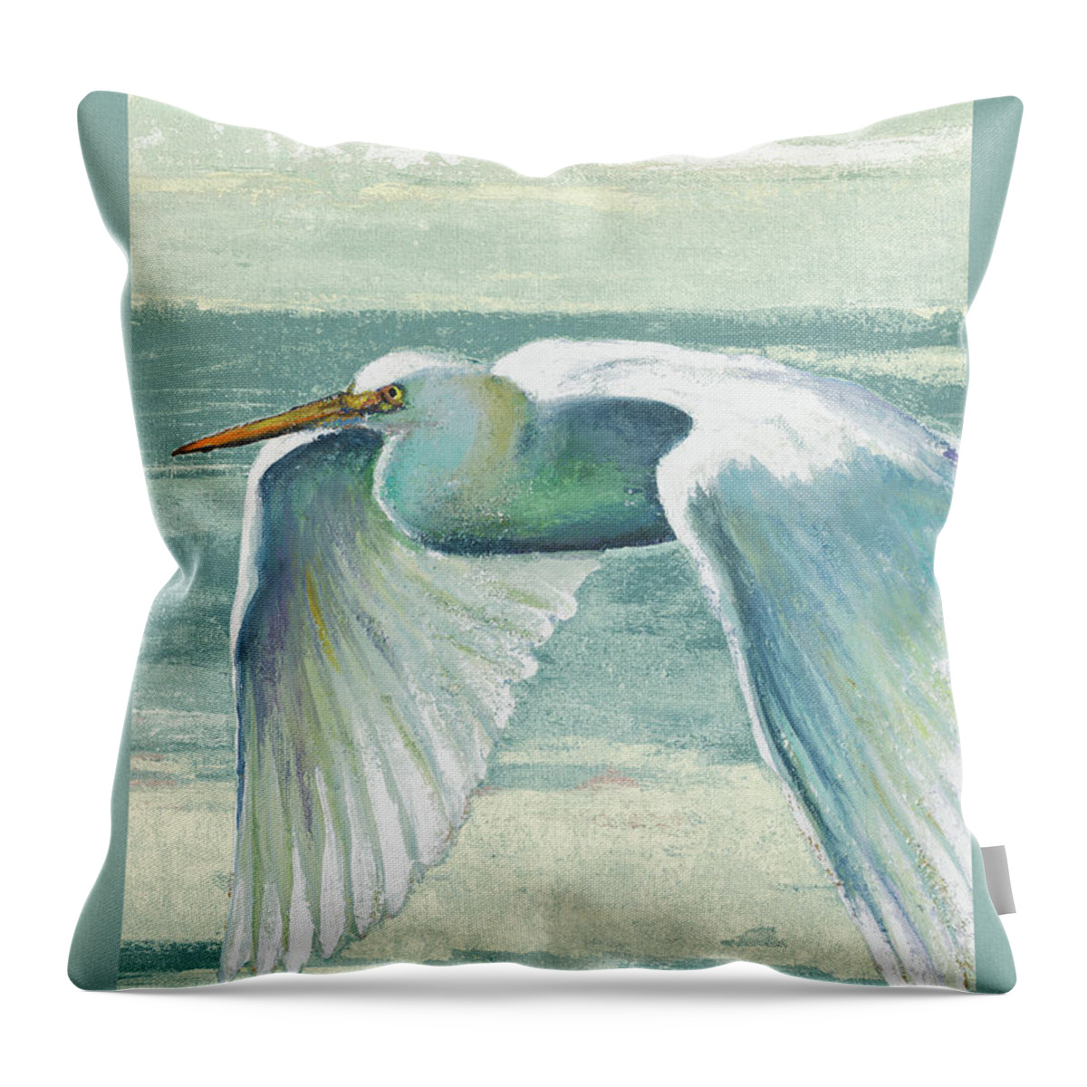 Everglades Throw Pillow featuring the painting Everglades Poster II by Patricia Pinto