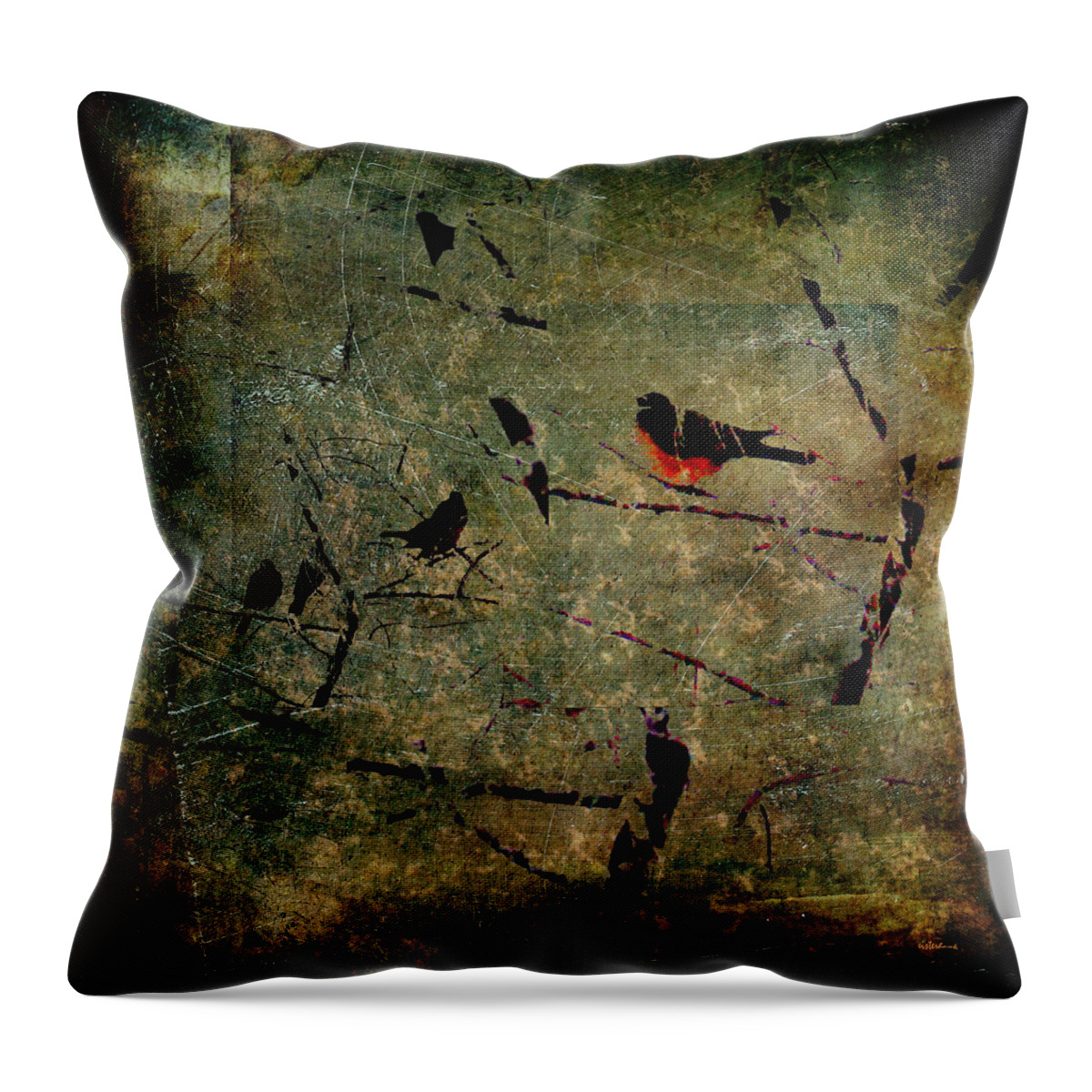 Robin Throw Pillow featuring the photograph EverSpring by Kathy Bassett