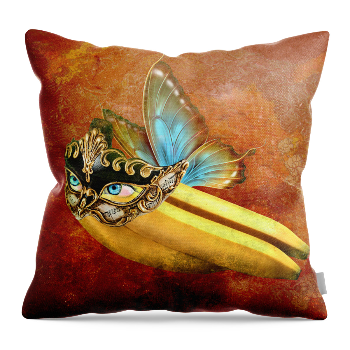 Surreal Throw Pillow featuring the painting Evolve 2 by Ally White