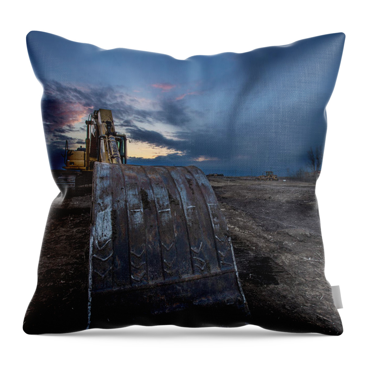 Www.facebook.com/homegroenphotography Throw Pillow featuring the photograph Excavator 2 by Aaron J Groen