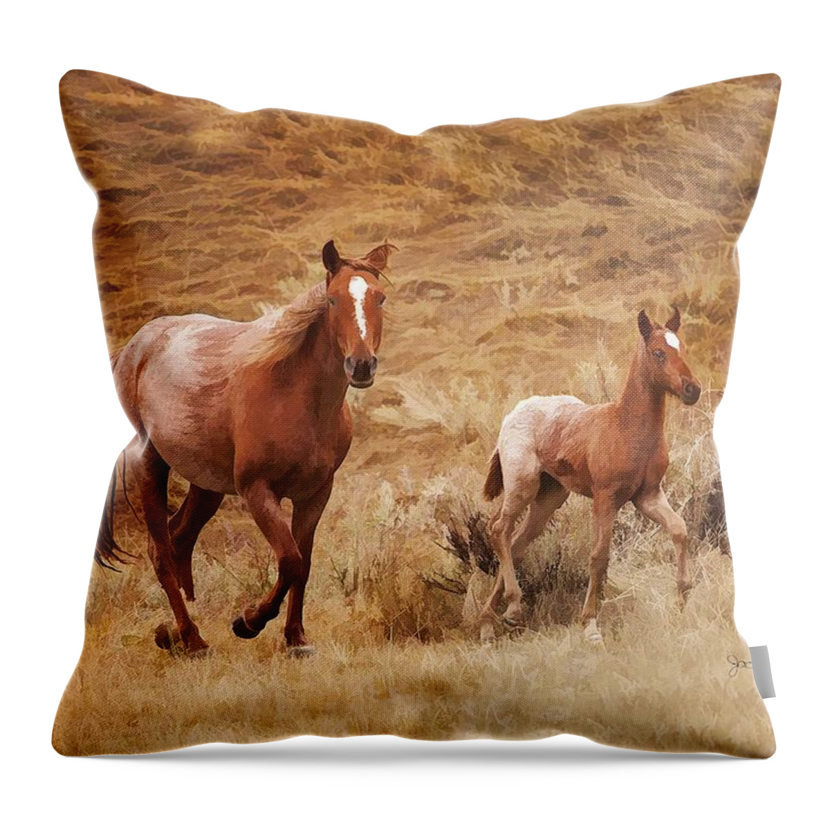 Animal Throw Pillow featuring the photograph Exercise by Jack Milchanowski