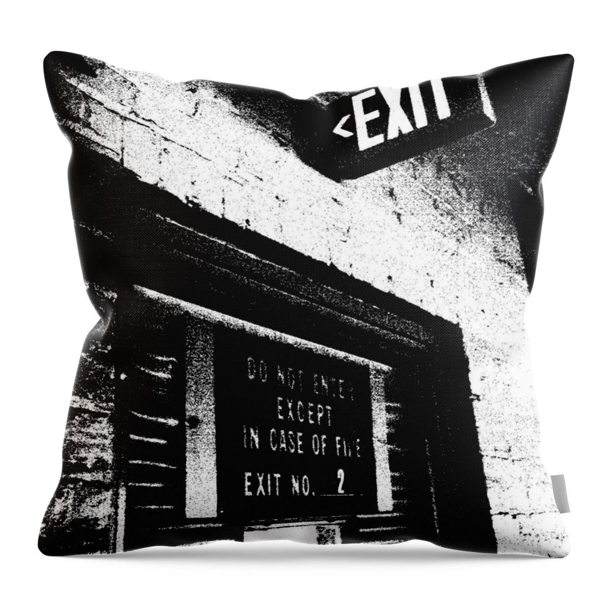 Industrial Architectural Throw Pillow featuring the photograph Exit Number Two by Cleaster Cotton