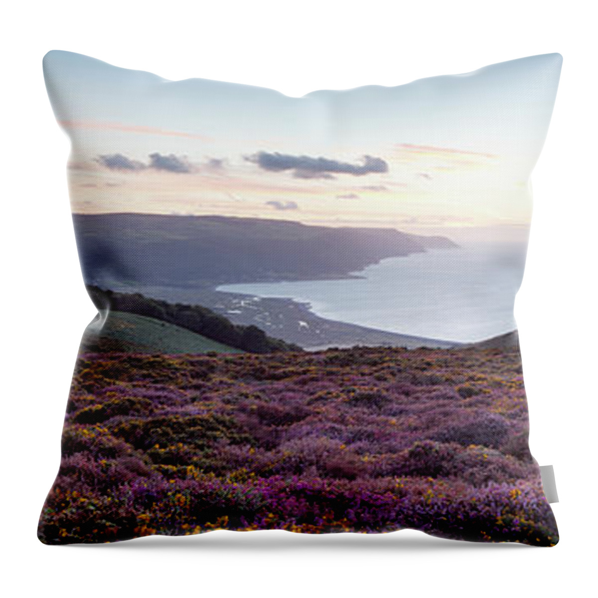 Tranquility Throw Pillow featuring the photograph Exmoor Coast by James Osmond