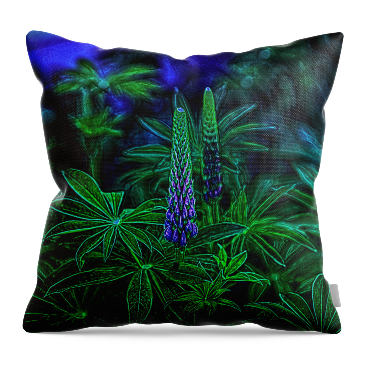 Flowers Throw Pillow featuring the photograph Experimental flowers by Ramon Martinez