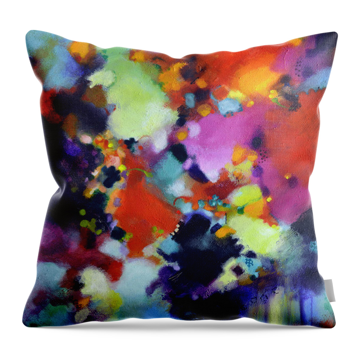 Texture Throw Pillow featuring the painting Exultation by Sally Trace