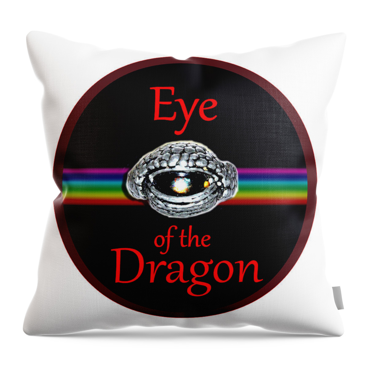 Dragon Throw Pillow featuring the digital art Eye of the dragon by Tom Conway