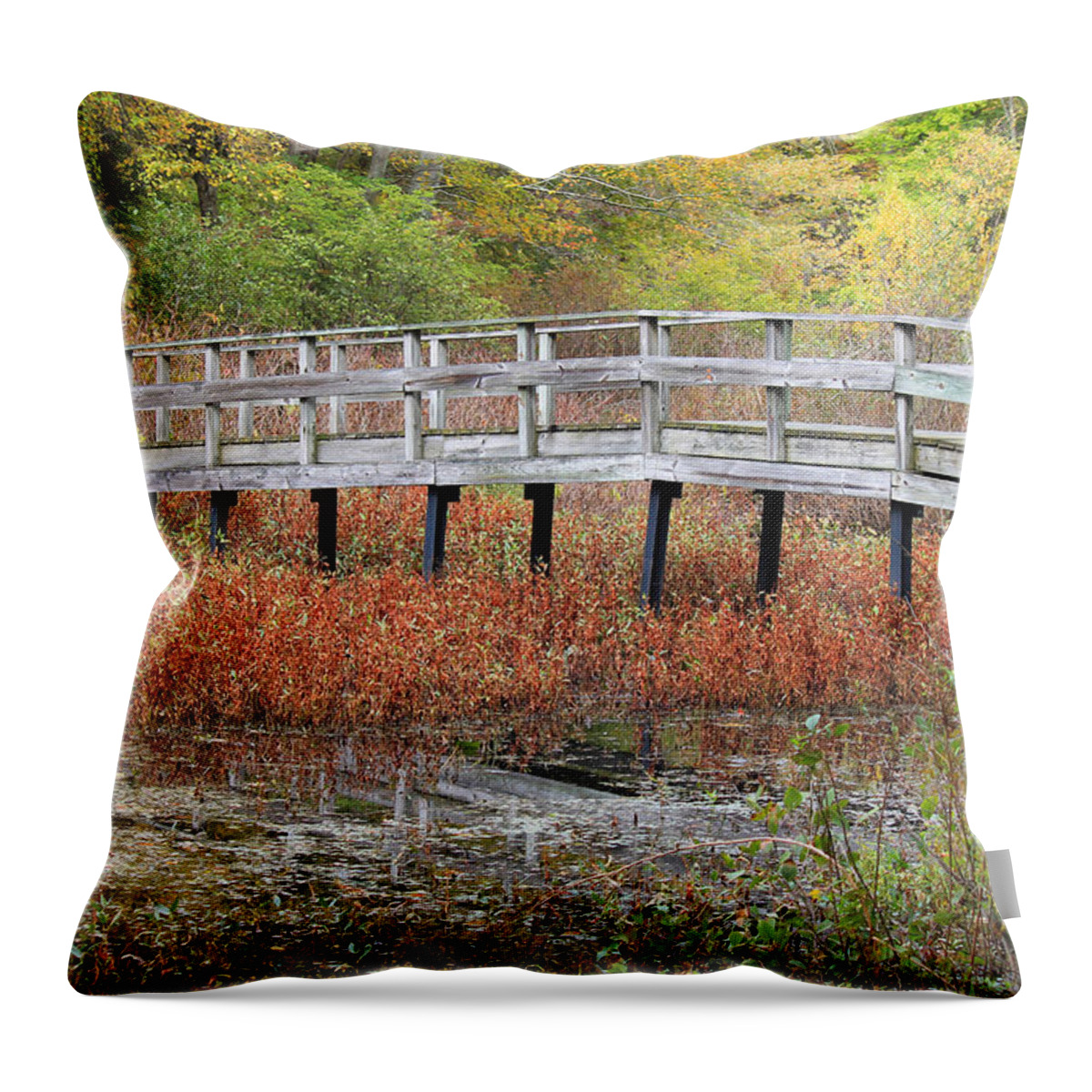 Bridge Throw Pillow featuring the photograph Fable Bridge by Lily K