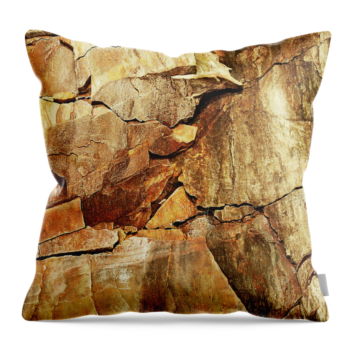 Natural Pattern Throw Pillow featuring the photograph Face-like Figure Rock Formation by Stuart Paton
