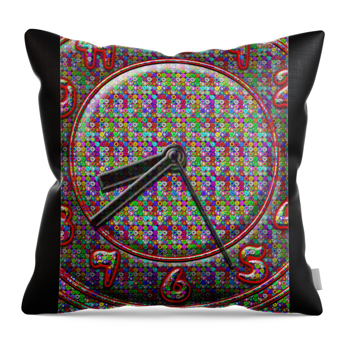 Time Throw Pillow featuring the digital art Faces Of Time 2 by Mike McGlothlen