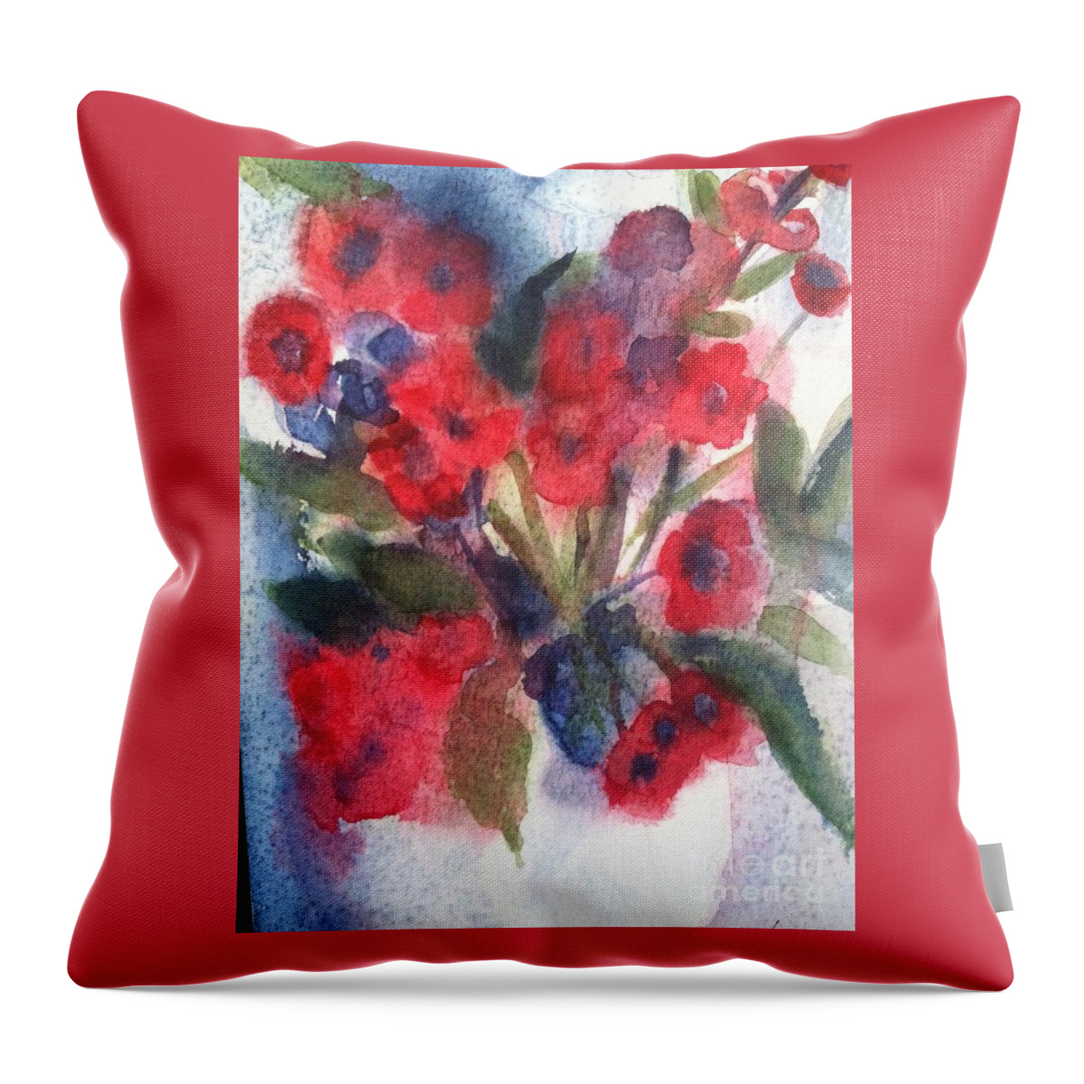 Orchards Throw Pillow featuring the painting Faded Memories by Sherry Harradence