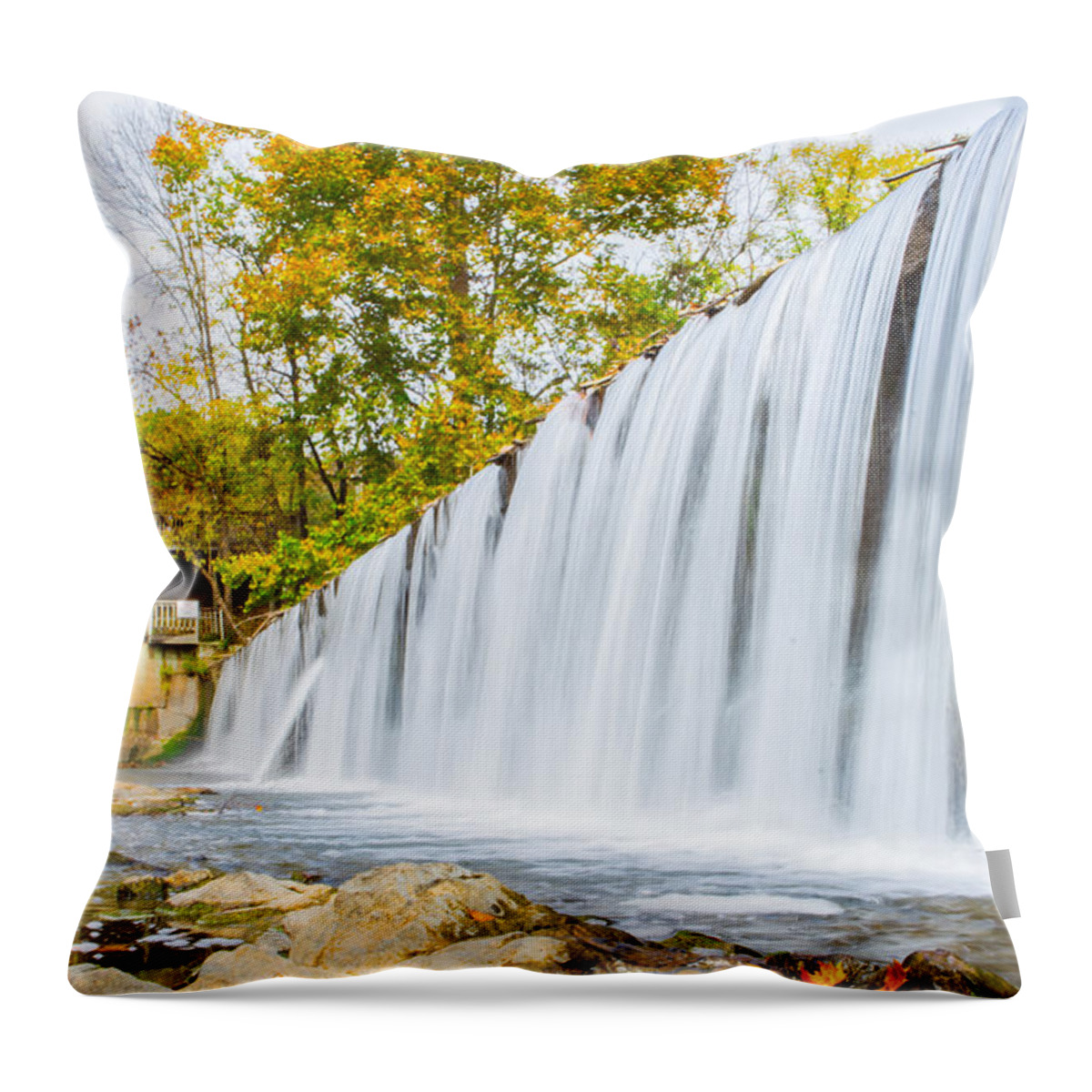 Buck Creek Throw Pillow featuring the photograph Fall At Buck Creek by Parker Cunningham