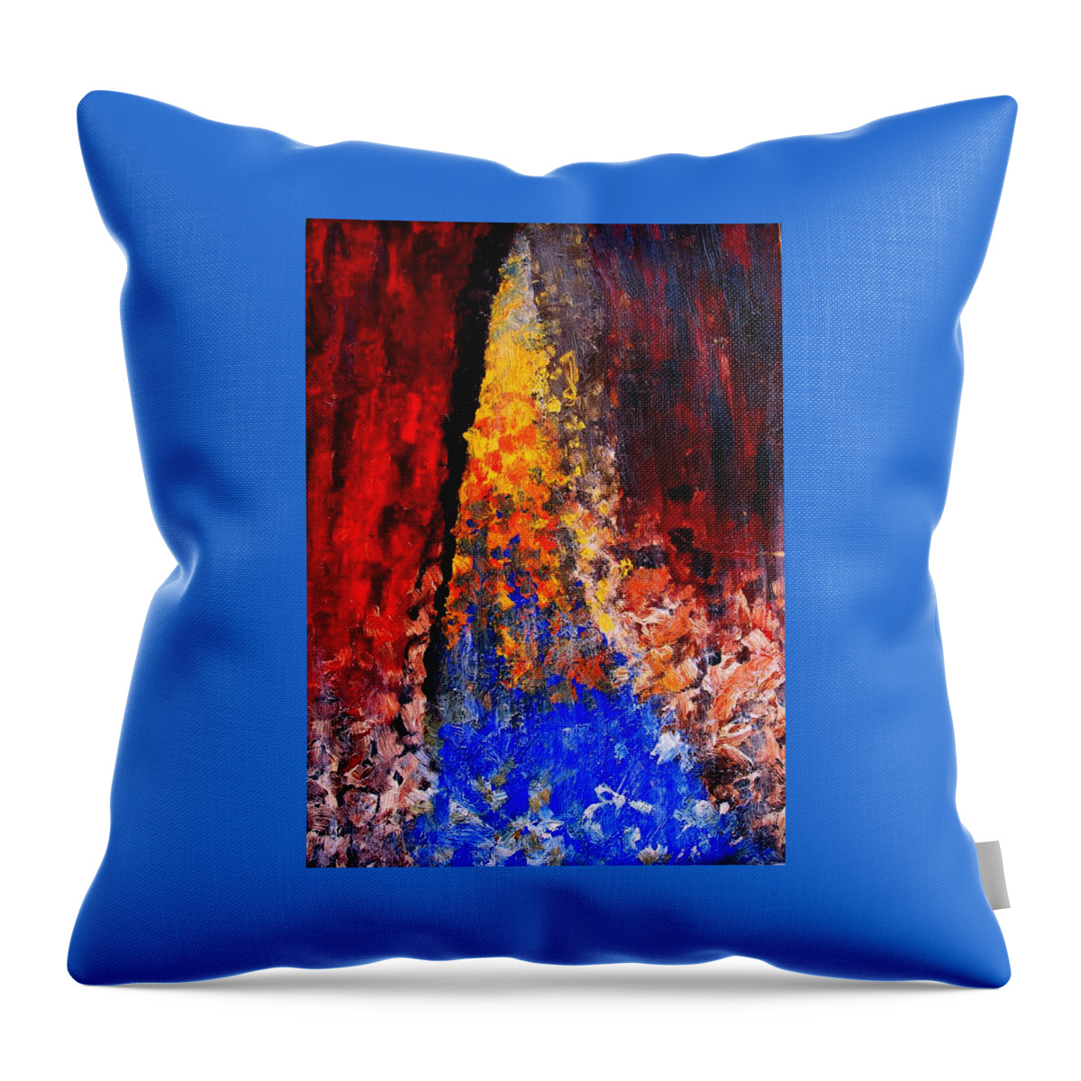 Abstract Throw Pillow featuring the painting Falling by Ian MacDonald