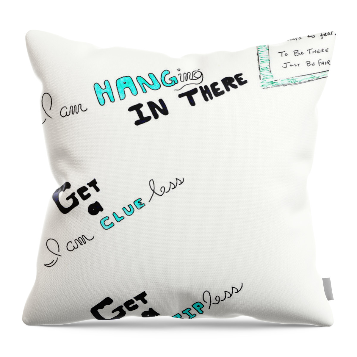 Words Throw Pillow featuring the drawing Falling by Steve Sommers