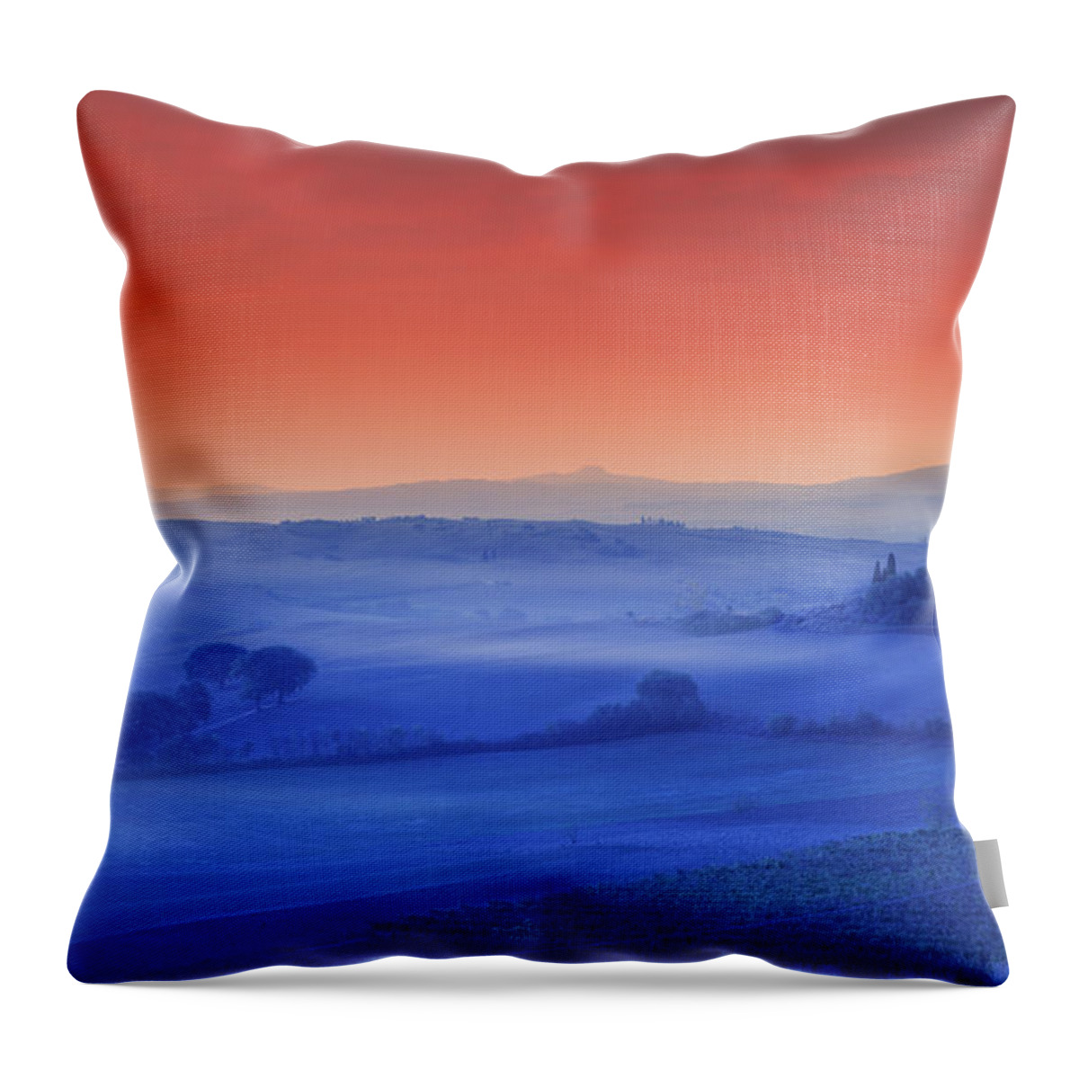 Scenics Throw Pillow featuring the photograph Farm In Tuscany by Mammuth
