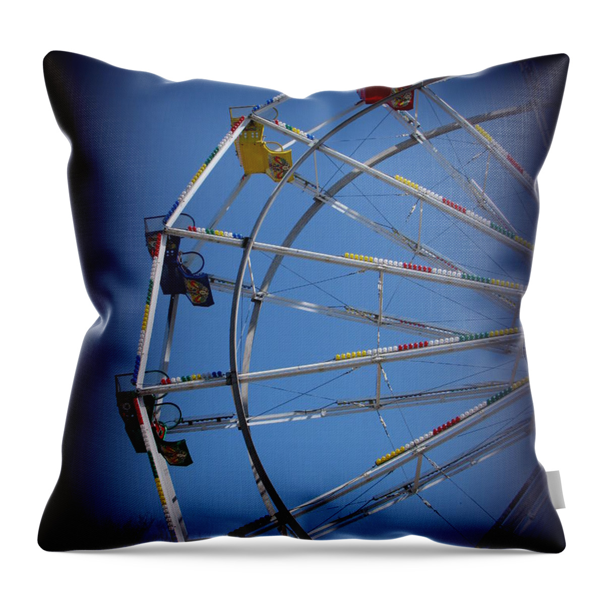 Ferris Wheel Throw Pillow featuring the photograph Ferris Wheel II by Beth Vincent