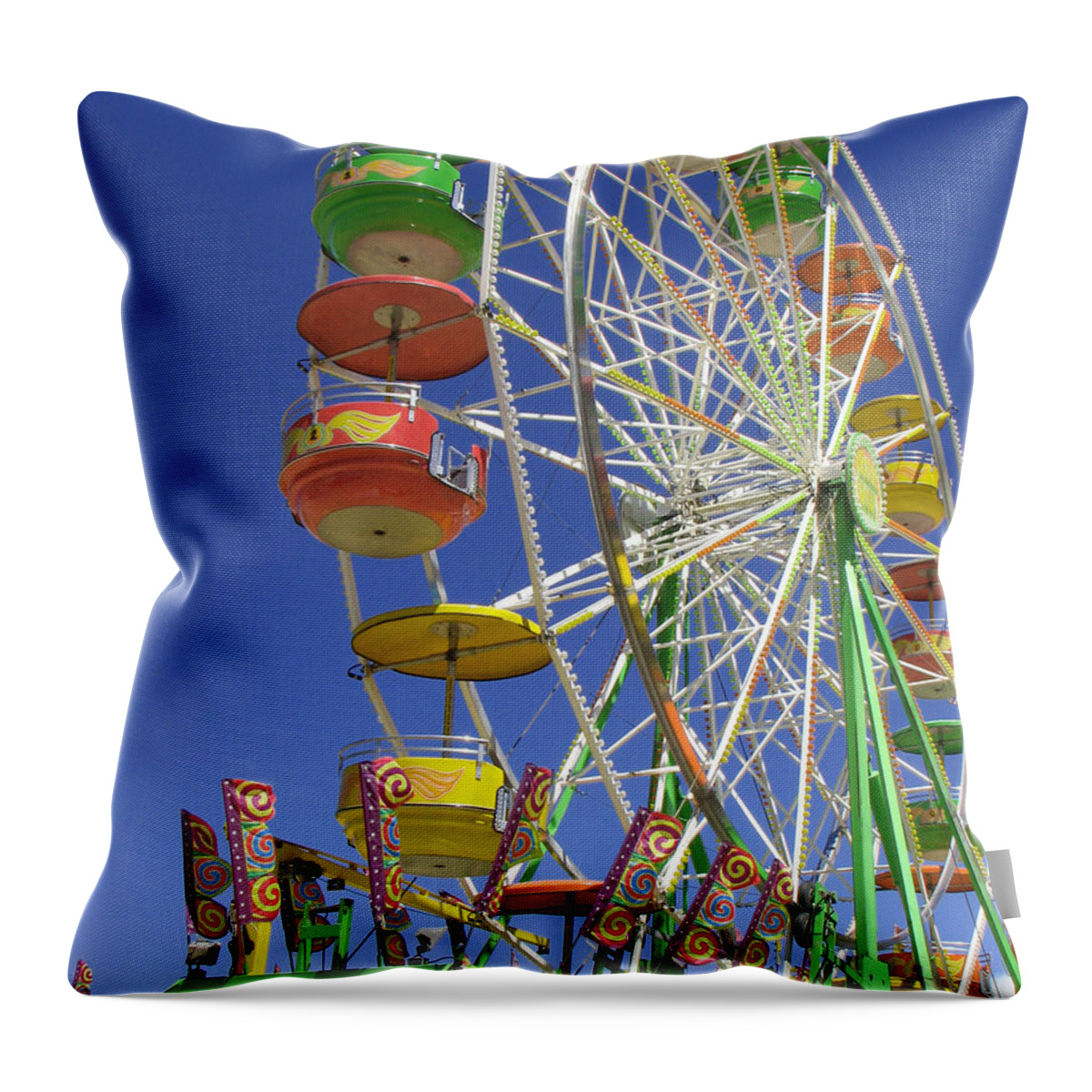 Ferris Throw Pillow featuring the photograph Ferris Wheel by Marcia Socolik