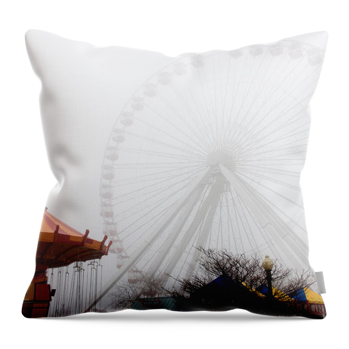 Chicago Throw Pillow featuring the photograph Ferris Wheel no.3 by Niels Nielsen