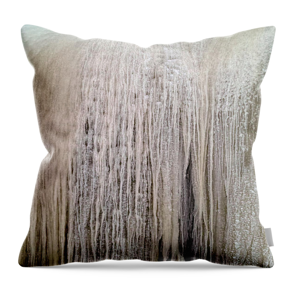 Ice Throw Pillow featuring the photograph Filigree Work of Ice by Pekka Sammallahti